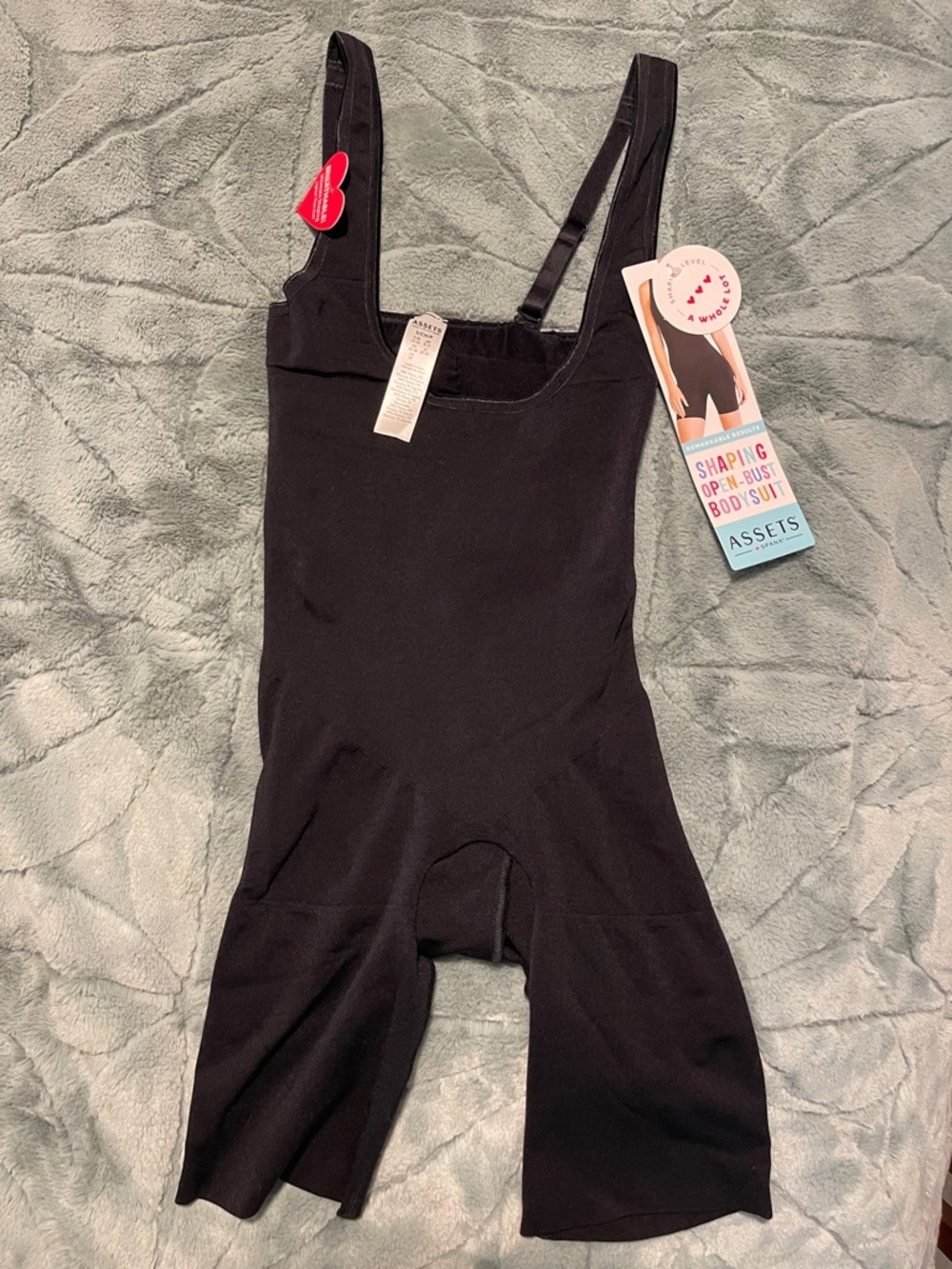 Assets By Spanx Black Shaping Open-Bust Bodysuit